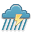 Bedeckt, Gewitter mit starken Schauern